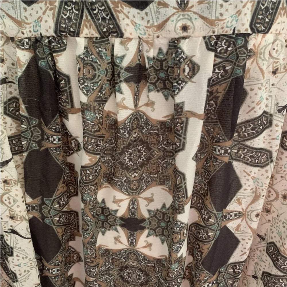 Free People Kaleidoscope Print Sheer Babydoll Tunic Dress - Picture 2 of 9
